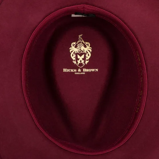 The Suffolk Fedora in Maroon (Bronze Feather)