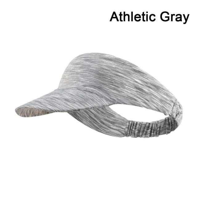 Tie Dye Sun Visor Hat Women Men Ice Silk Wide Brim Sports Cap Lightweight Quick Dry Golf Tennis Hat Roll-up Portable Beach Cap