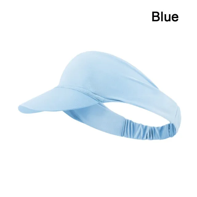 Tie Dye Sun Visor Hat Women Men Ice Silk Wide Brim Sports Cap Lightweight Quick Dry Golf Tennis Hat Roll-up Portable Beach Cap