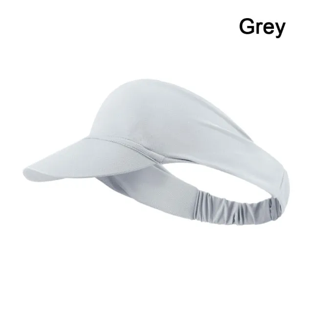 Tie Dye Sun Visor Hat Women Men Ice Silk Wide Brim Sports Cap Lightweight Quick Dry Golf Tennis Hat Roll-up Portable Beach Cap