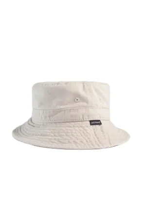 Washed Cotton Twill Dad’s bucket hat in bone