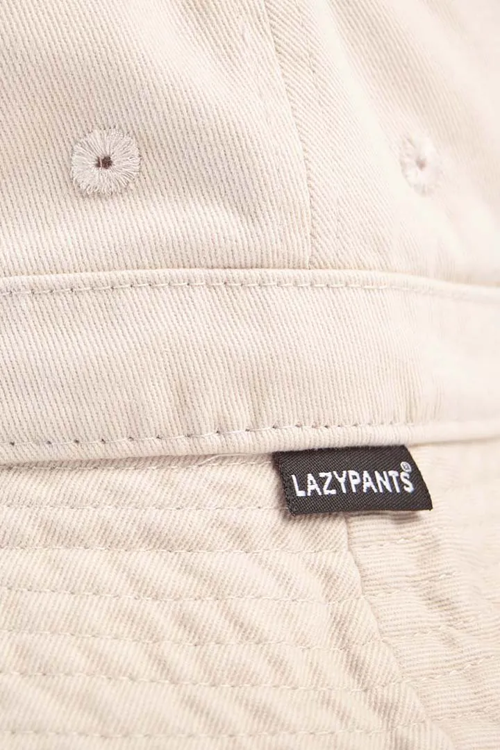 Washed Cotton Twill Dad’s bucket hat in bone