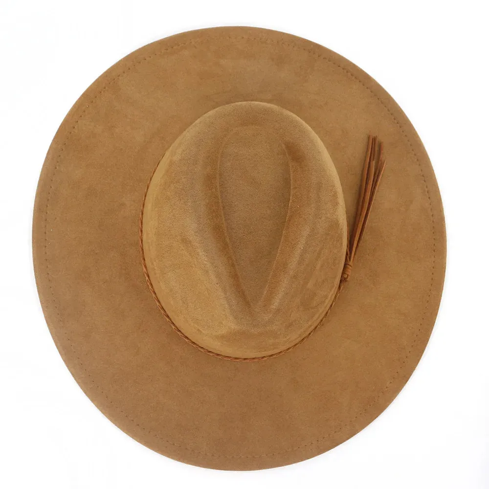Wide Brim Felt Jazz Classic Fedoras Hat Suede Autumn Winter Top Hat