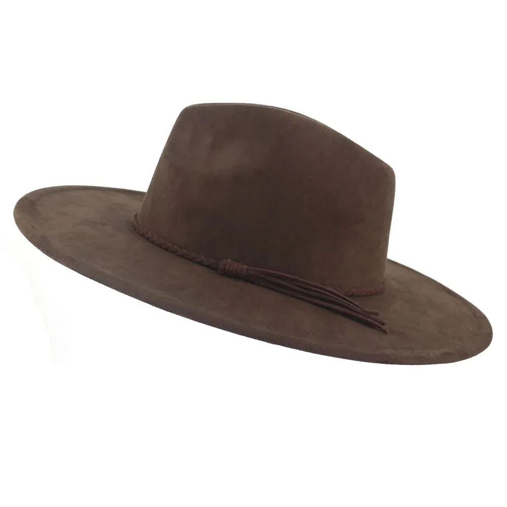 Wide Brim Felt Jazz Classic Fedoras Hat Suede Autumn Winter Top Hat