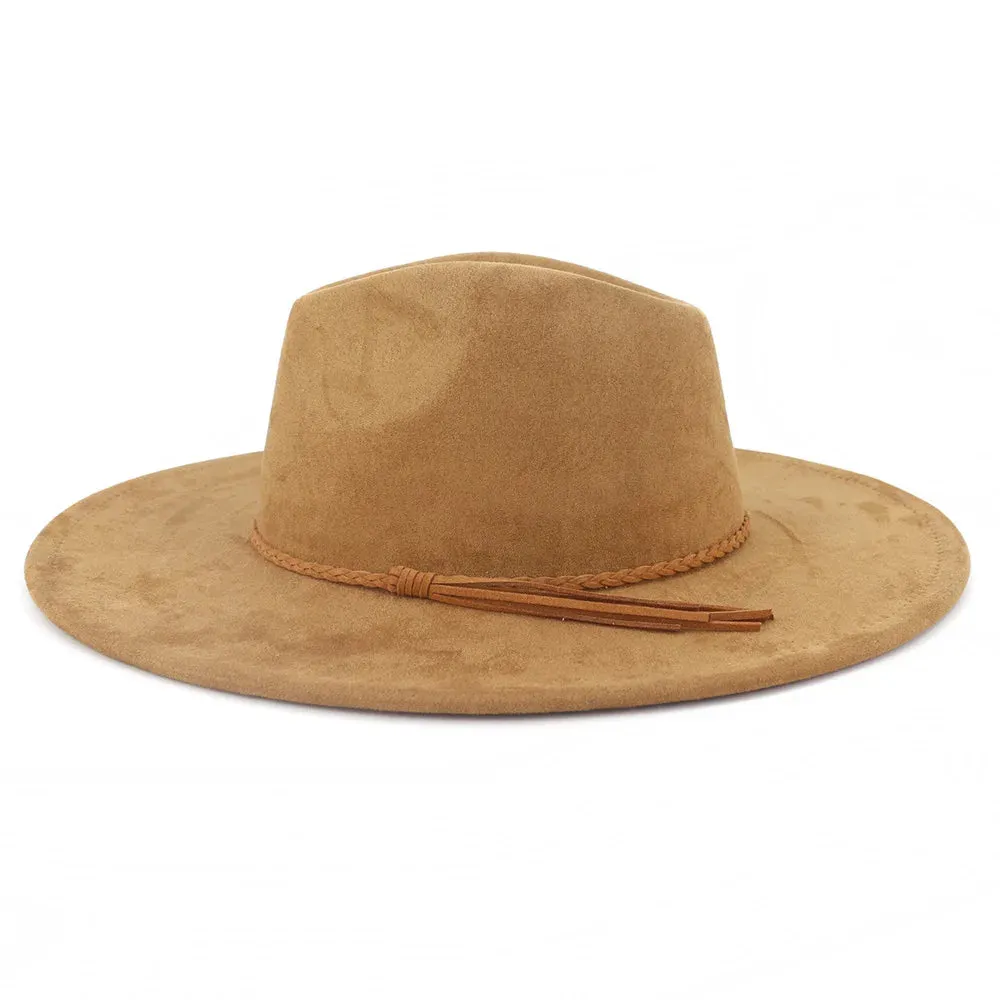 Wide Brim Felt Jazz Classic Fedoras Hat Suede Autumn Winter Top Hat