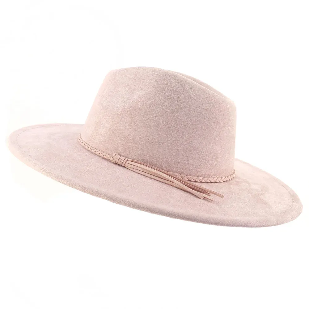 Wide Brim Felt Jazz Classic Fedoras Hat Suede Autumn Winter Top Hat