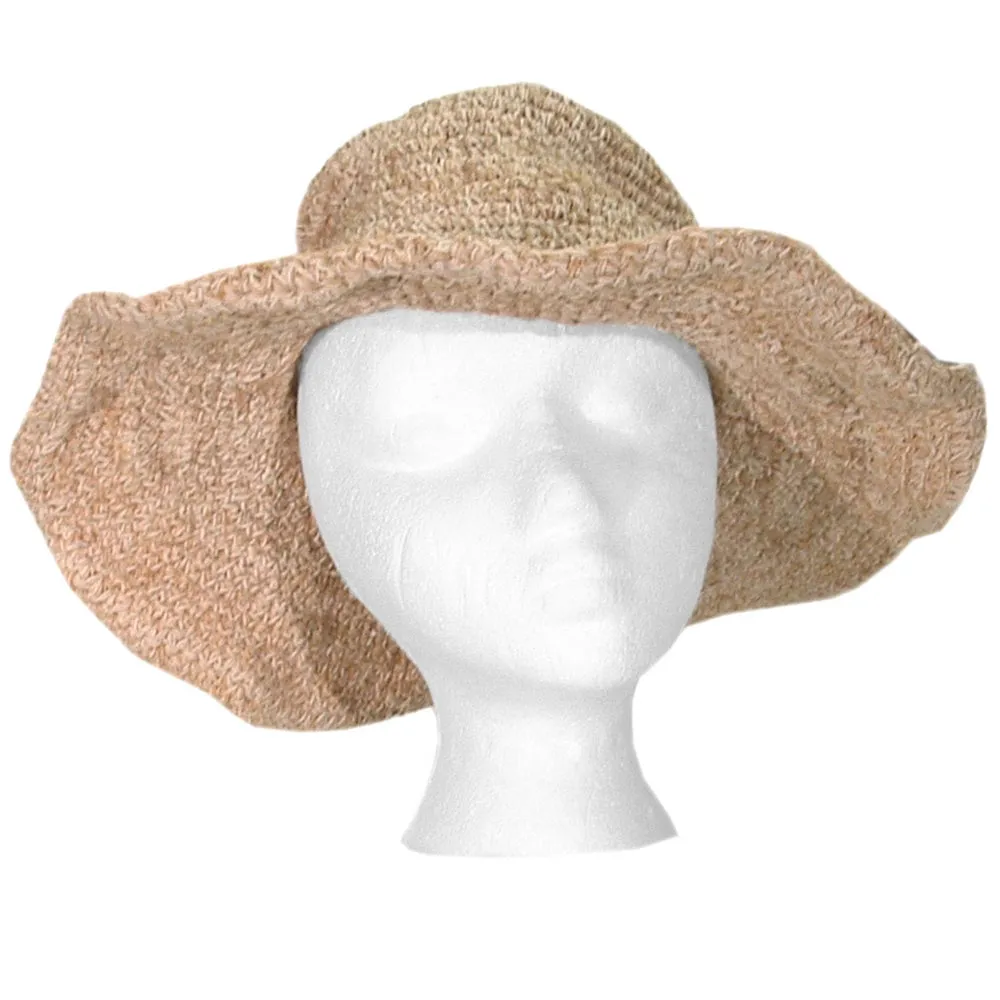 Wide Brim Hemp & Cotton Sun Hat