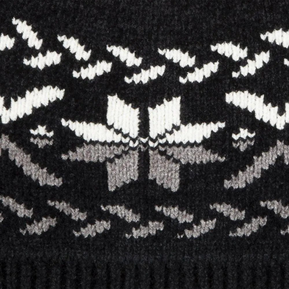 Women’s Chenille Snowflake Hat with Pom