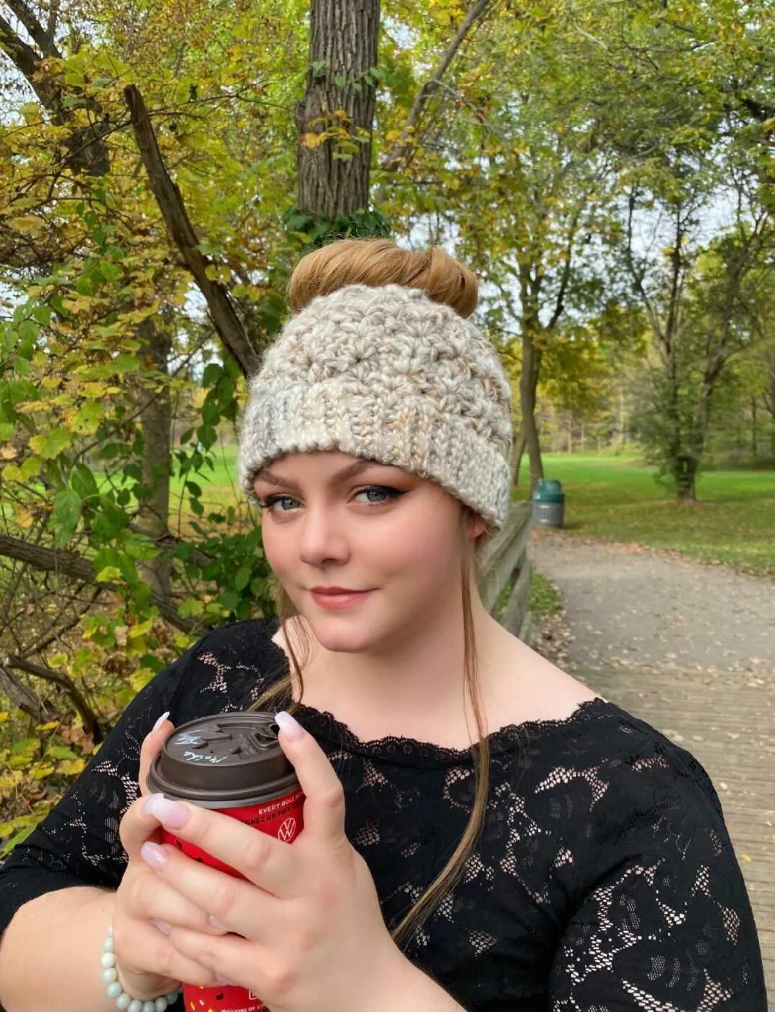 Women's Messy Bun Beanie - Keep Your Hair Stylish and Warm