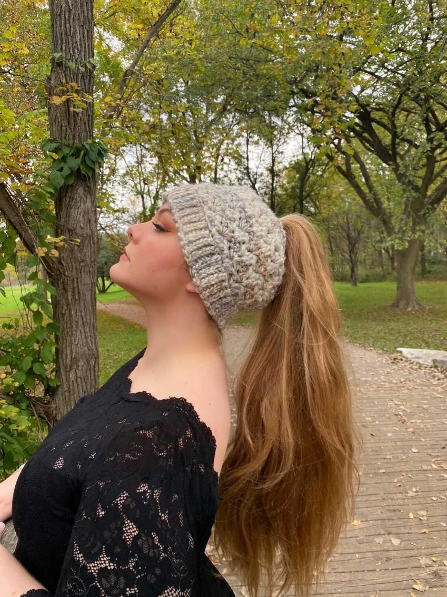 Women's Messy Bun Beanie - Keep Your Hair Stylish and Warm